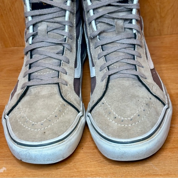 Vans Sk8-HI Old Skool Men 7 Women 8.5 Gray Tan Suede Canvas Skate Shoes Unisex - Picture 5 of 9